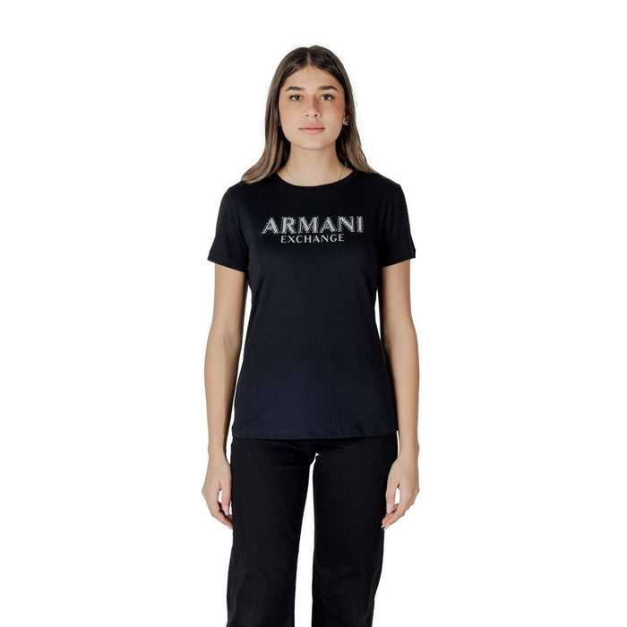 Armani Exchange Black Cotton Tops & T-Shirt