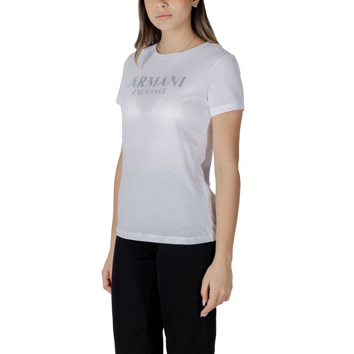 Armani Exchange White Cotton Tops & T-Shirt