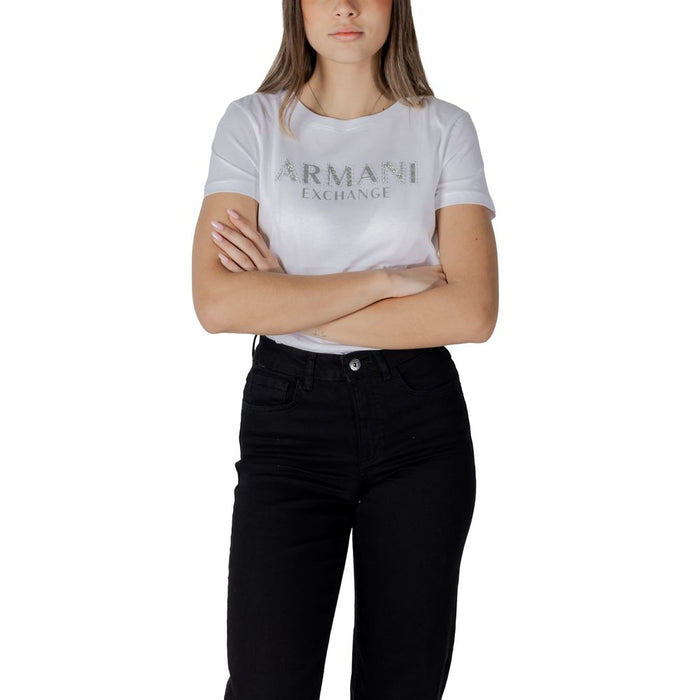 Armani Exchange White Cotton Tops & T-Shirt