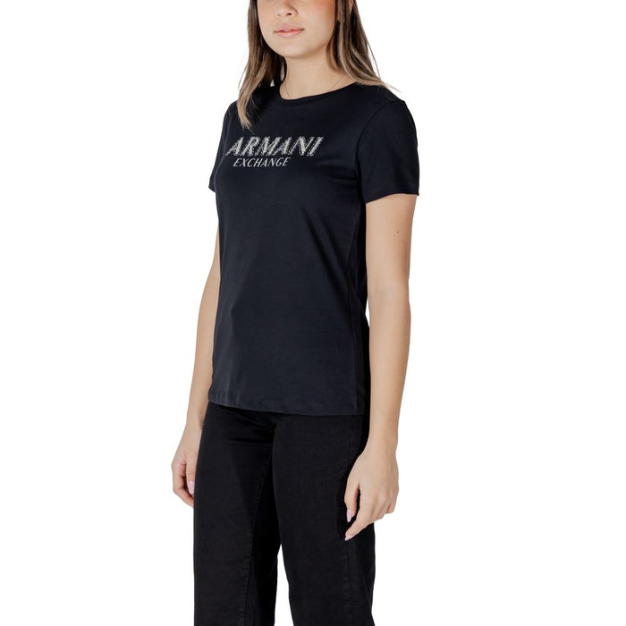 Armani Exchange Black Cotton Tops & T-Shirt