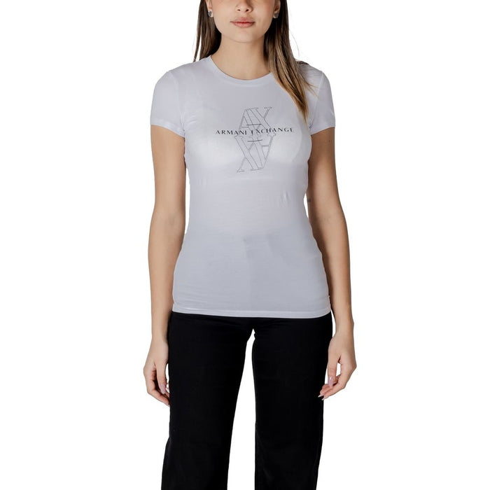 Armani Exchange White Cotton Tops & T-Shirt