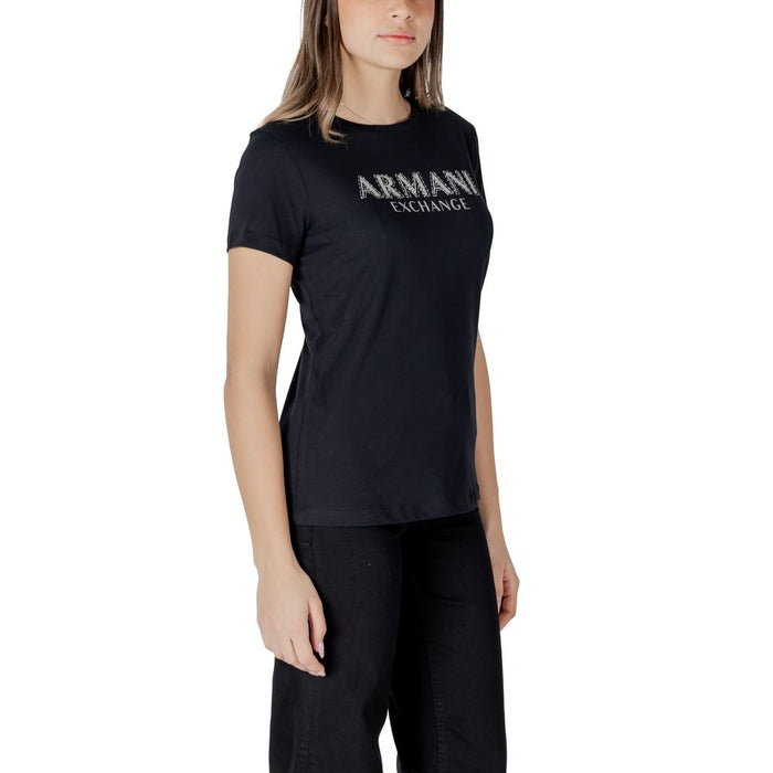 Armani Exchange Black Cotton Tops & T-Shirt