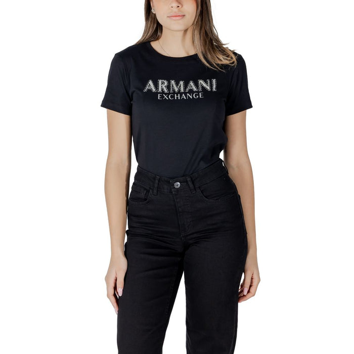 Armani Exchange Black Cotton Tops & T-Shirt