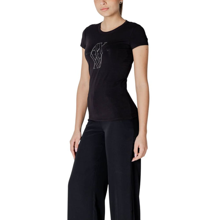 Armani Exchange Black Cotton Tops & T-Shirt