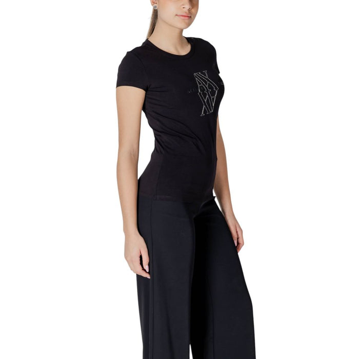 Armani Exchange Black Cotton Tops & T-Shirt
