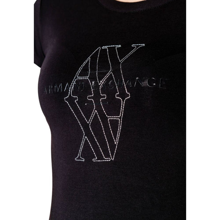 Armani Exchange Black Cotton Tops & T-Shirt