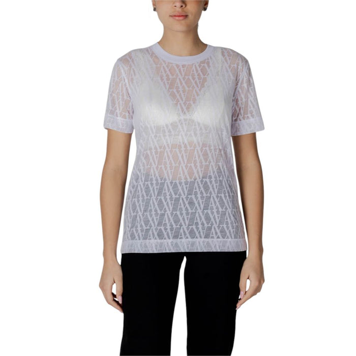 Armani Exchange White Polyester Tops & T-Shirt