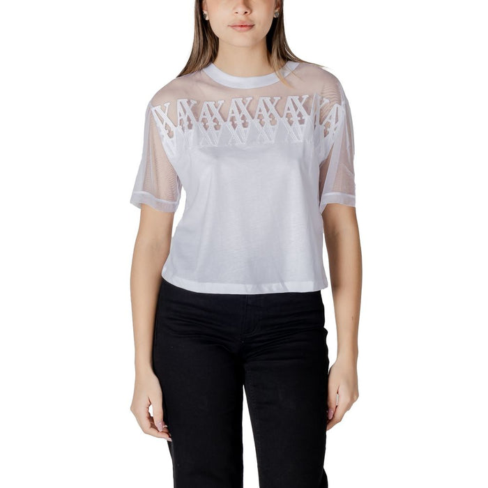 Armani Exchange White Cotton Tops & T-Shirt