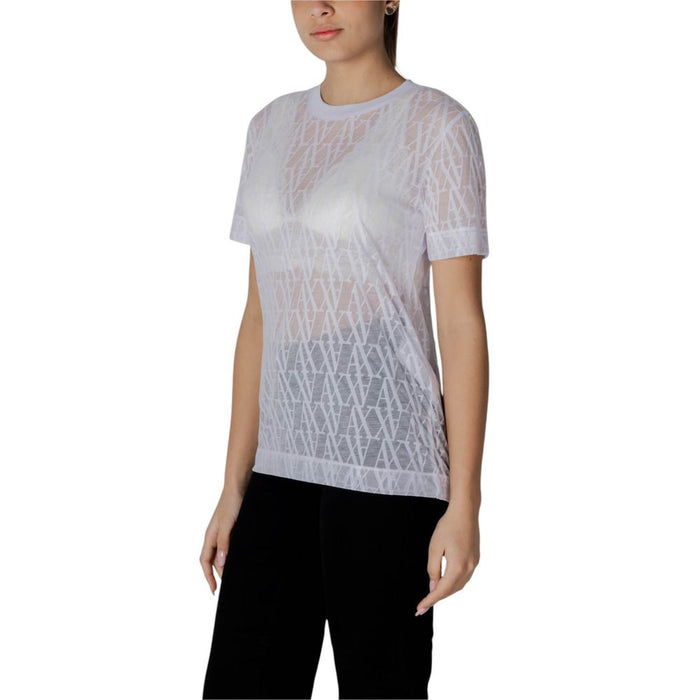 Armani Exchange White Polyester Tops & T-Shirt