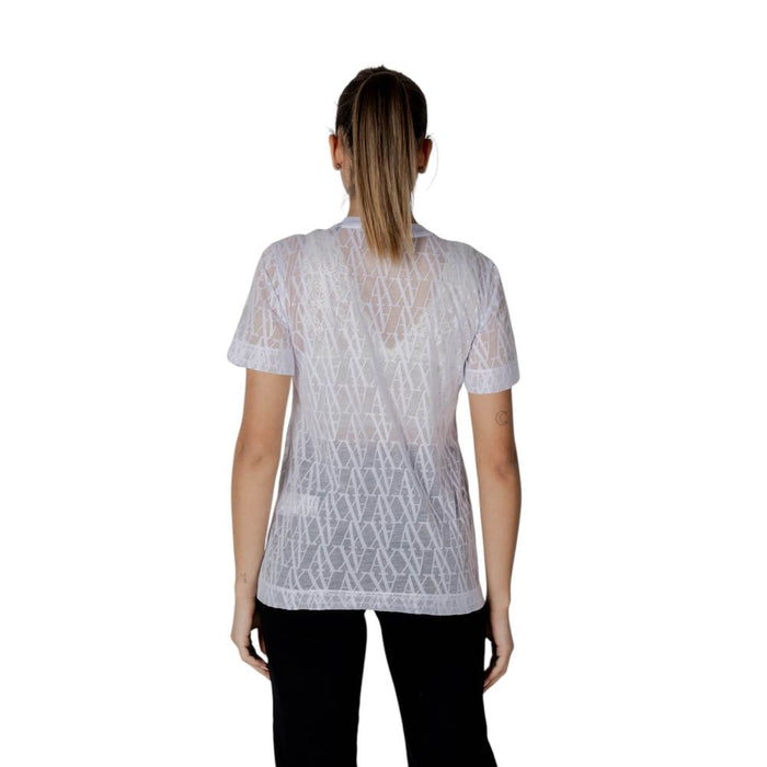 Armani Exchange White Polyester Tops & T-Shirt