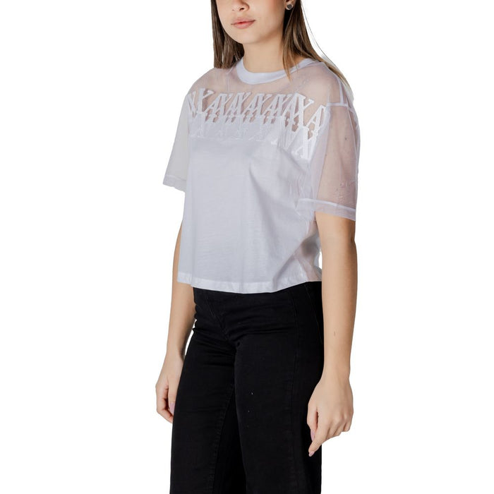 Armani Exchange White Cotton Tops & T-Shirt