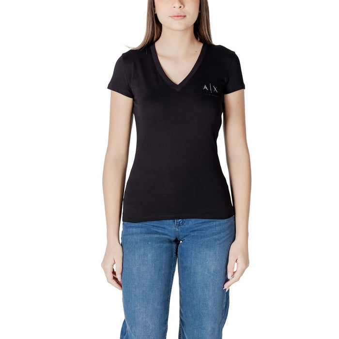 Armani Exchange Black Cotton Tops & T-Shirt