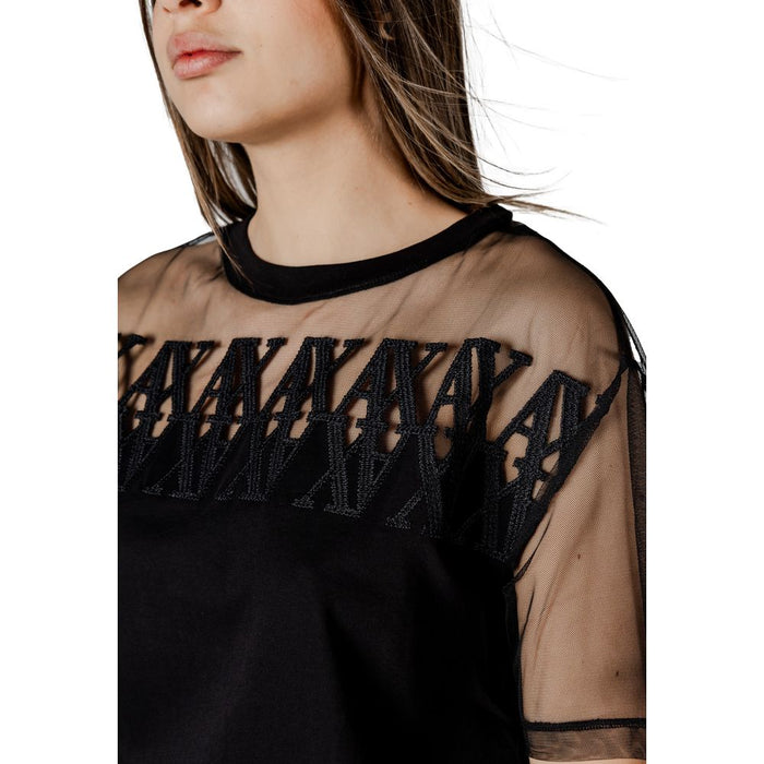 Armani Exchange Black Cotton Tops & T-Shirt