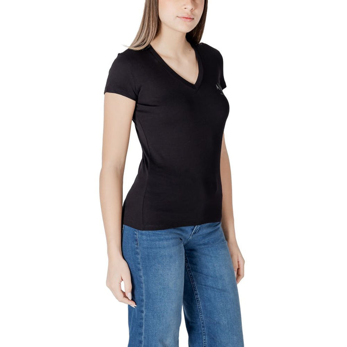 Armani Exchange Black Cotton Tops & T-Shirt