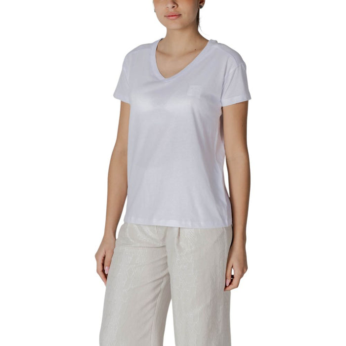 Armani Exchange White Cotton Tops & T-Shirt