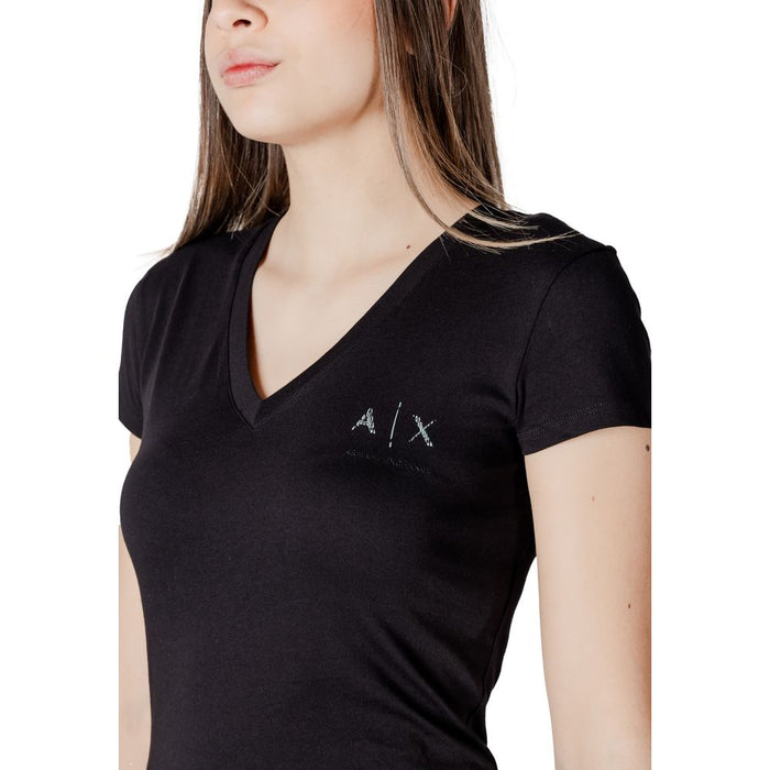 Armani Exchange Black Cotton Tops & T-Shirt