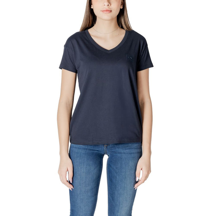 Armani Exchange Blue Cotton Tops & T-Shirt