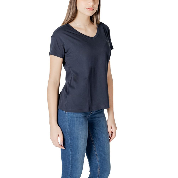Armani Exchange Blue Cotton Tops & T-Shirt