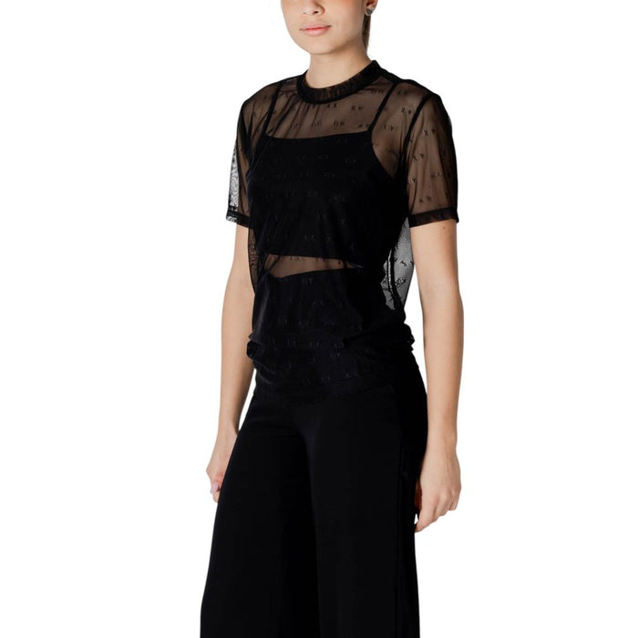 Armani Exchange Black Polyamide Tops & T-Shirt