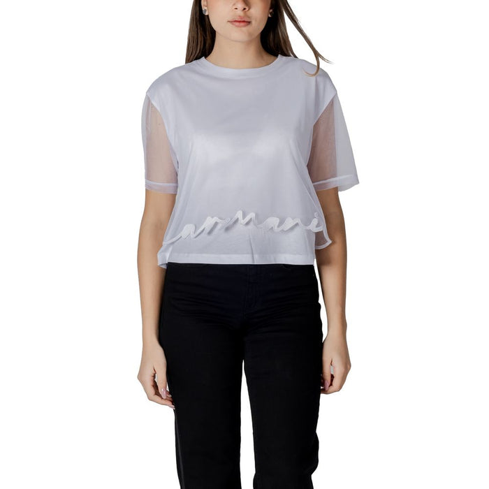 Armani Exchange White Cotton Tops & T-Shirt