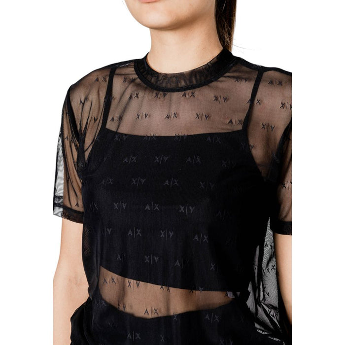 Armani Exchange Black Polyamide Tops & T-Shirt