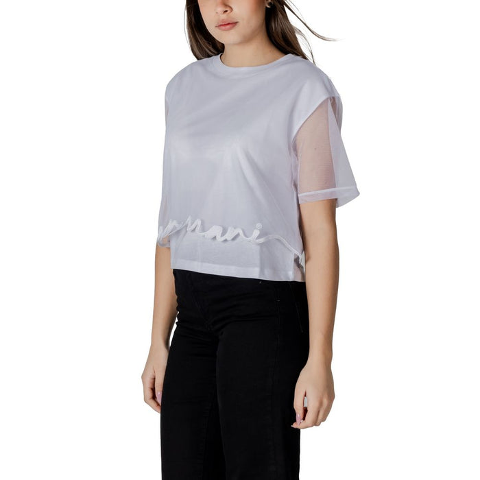 Armani Exchange White Cotton Tops & T-Shirt