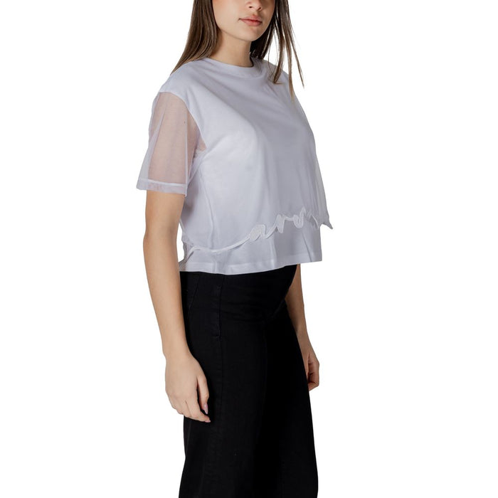 Armani Exchange White Cotton Tops & T-Shirt