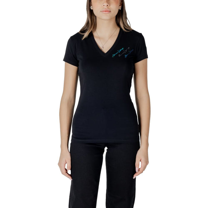Armani Exchange Black Cotton Tops & T-Shirt