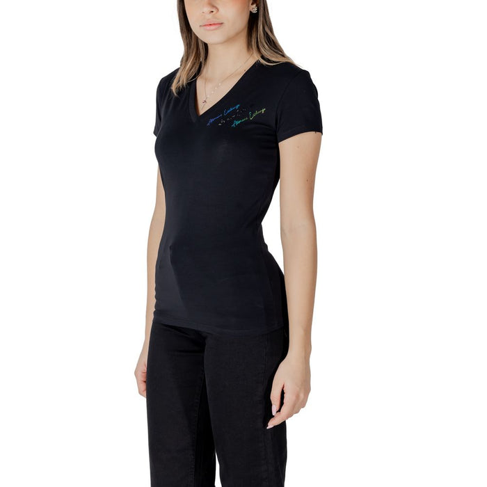 Armani Exchange Black Cotton Tops & T-Shirt