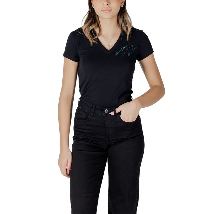 Armani Exchange Black Cotton Tops & T-Shirt