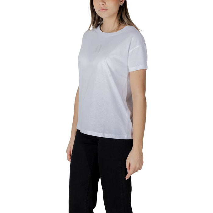 Armani Exchange White Cotton Tops & T-Shirt