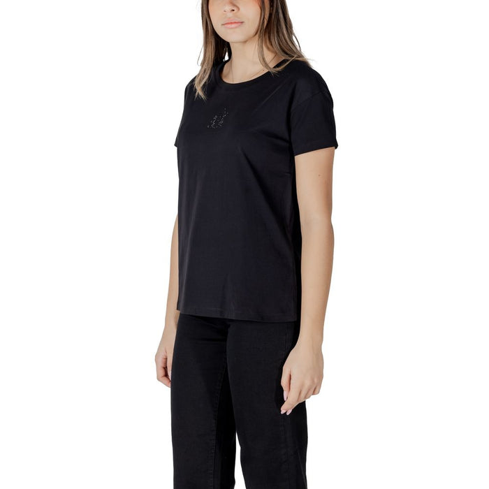 Armani Exchange Black Cotton Tops & T-Shirt