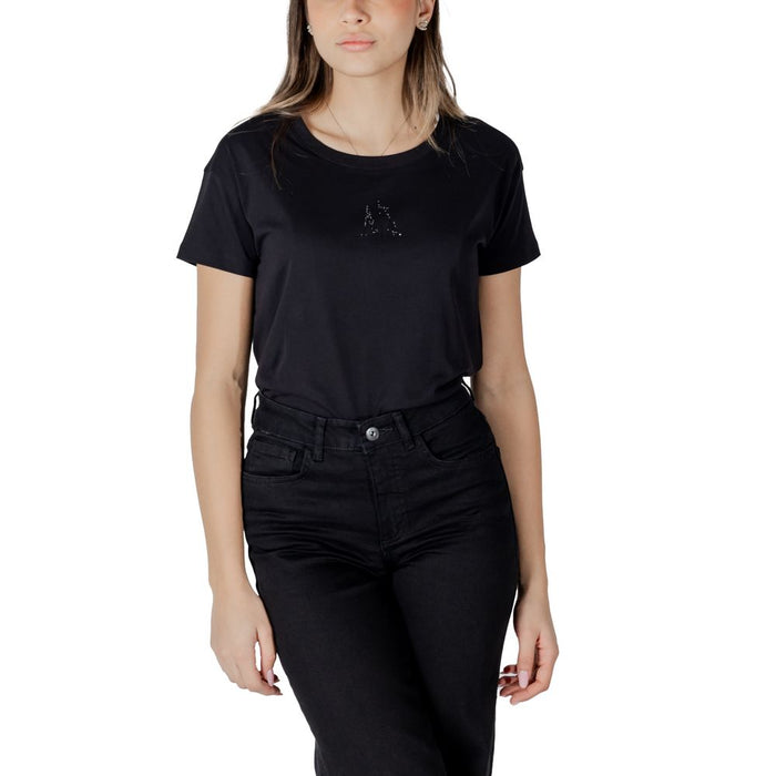 Armani Exchange Black Cotton Tops & T-Shirt