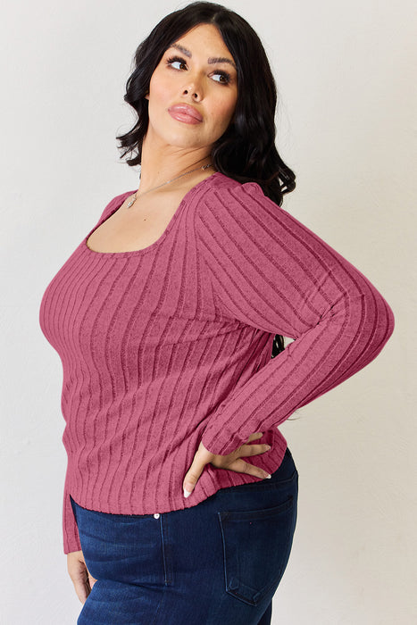 Basic Bae Ribbed Long Sleeve T-Shirt