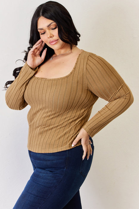 Basic Bae Ribbed Long Sleeve T-Shirt