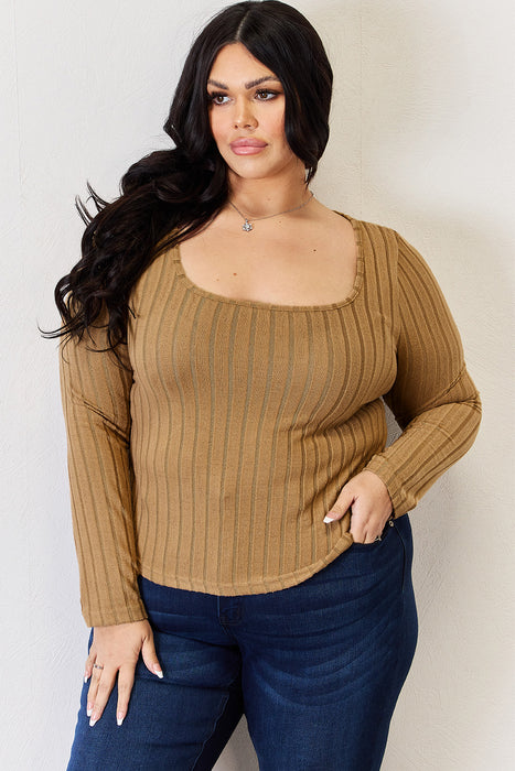 Basic Bae Ribbed Long Sleeve T-Shirt