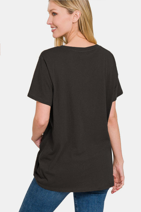 Zenana V-Neck Short Sleeve T-Shirt