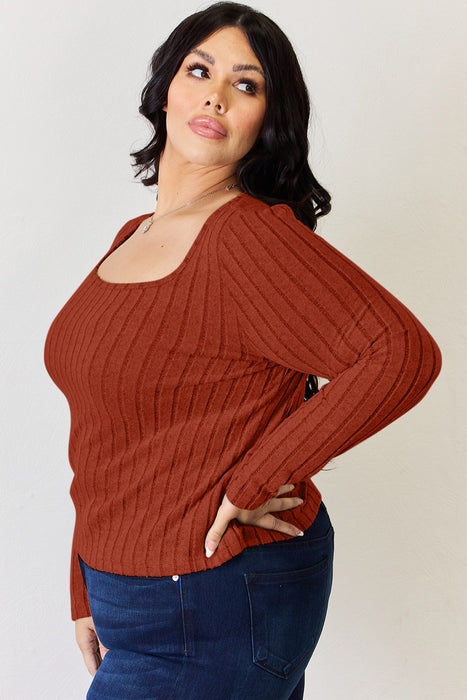 Basic Bae Ribbed Long Sleeve T-Shirt