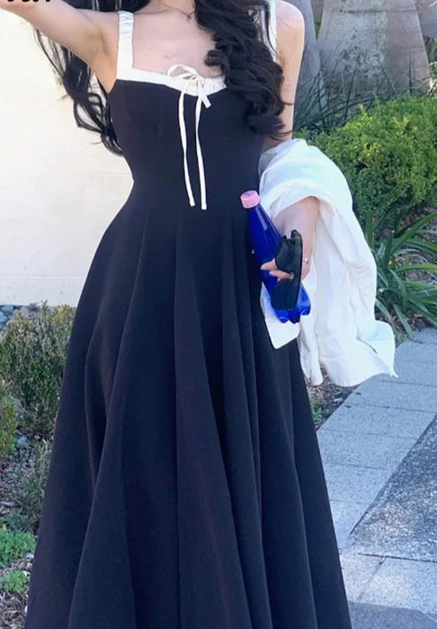 Summer Floral Elegant Midi Dress Women Even Party Black Formal Dresses Sleeveless Bodycon