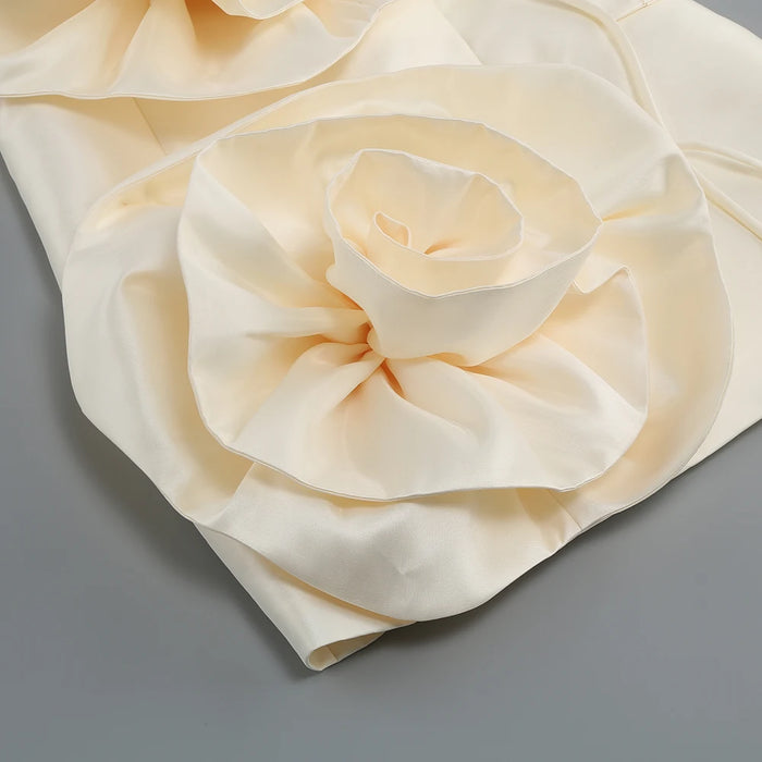 New decoration flower dress Women's temperament back tiedesign party ceremonial dress