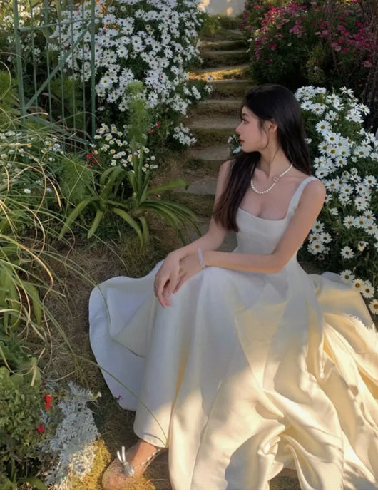 Summer Women Fashion Elegant Prom Midi Dresses Princess Female Evening Party A Line