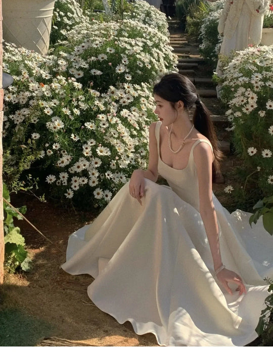 Summer Women Fashion Elegant Prom Midi Dresses Princess Female Evening Party A Line