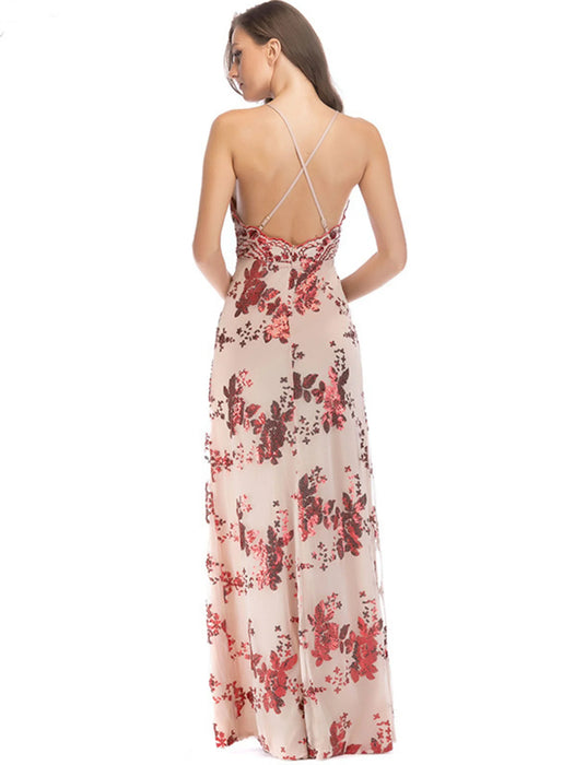 Sequins Summer Maxi Dress Women Spaghetti Strap party dress Night club Long wedding guest Dresses