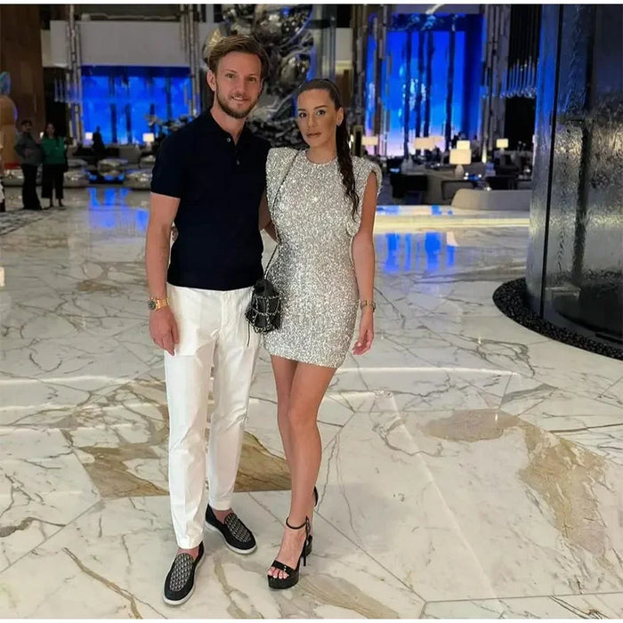 Fashion Sparkling Sliver Sequins Mini Dress Women Elegant O-neck Sleeveless Bodycon Dresses