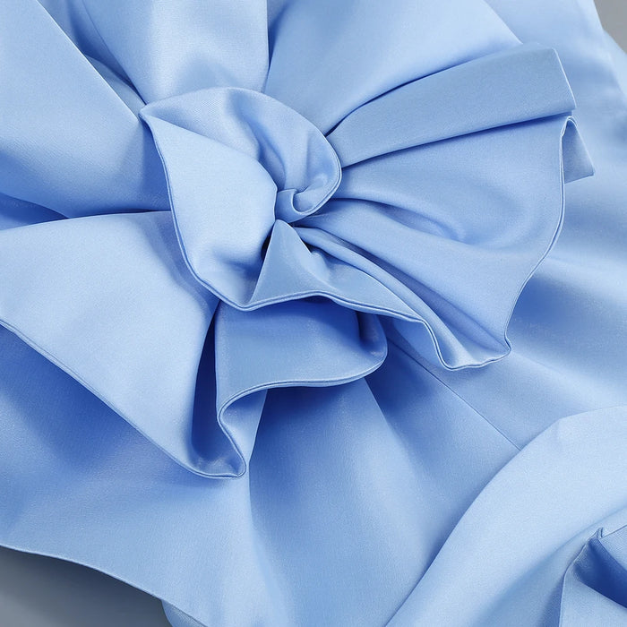 New decoration flower dress Women's temperament back tiedesign party ceremonial dress