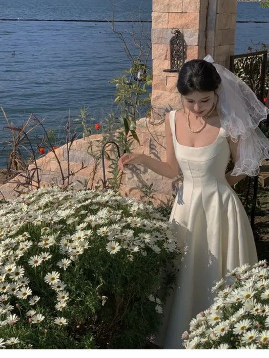 Summer Women Fashion Elegant Prom Midi Dresses Princess Female Evening Party A Line