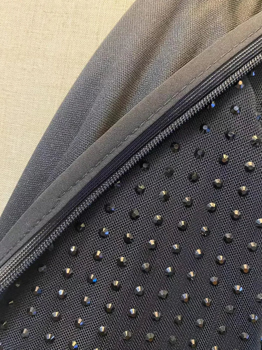 Rhinestones Long Dress New Fall Spring Women Fashion Party Dress