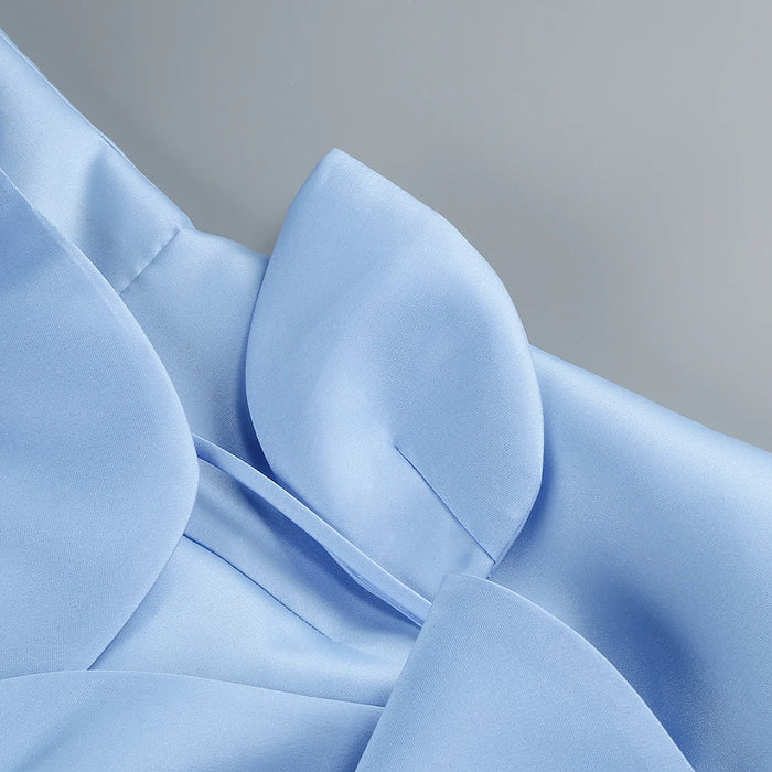 New decoration flower dress Women's temperament back tiedesign party ceremonial dress