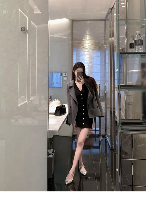 Fall Winter Sweater Women Vintage Long Sleeve Slim Sexy Bodycon Dress Fashion Office Lady