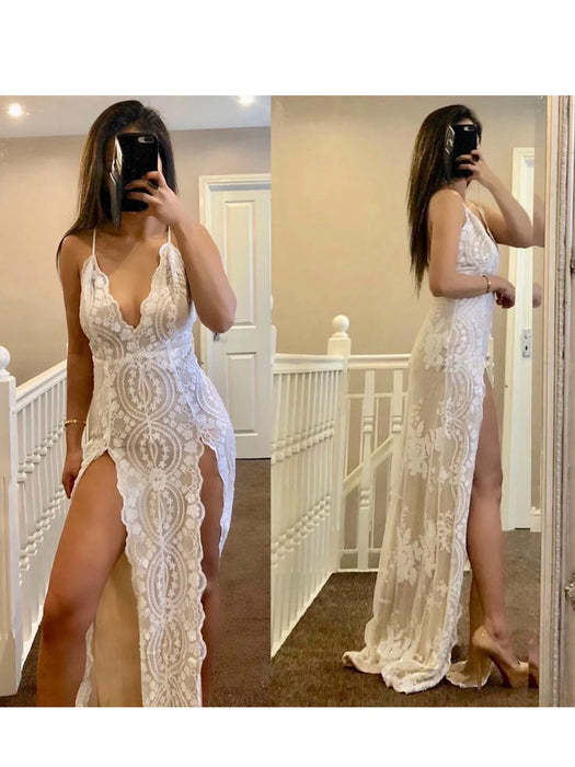 Sequins Summer Maxi Dress Women Spaghetti Strap party dress Night club Long wedding guest Dresses